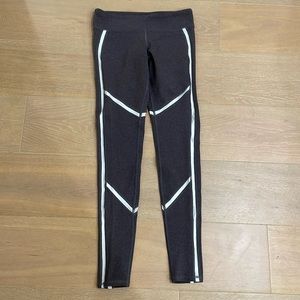 Alo yoga leggings, grey, and white color, size extra small